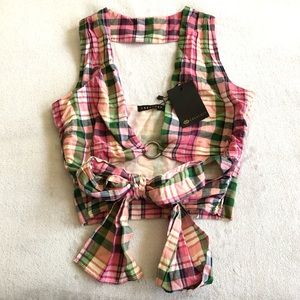 Crop top with bow tie design